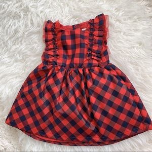 NWT Cat and Jack red plaid dress